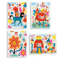 Kit 4 disegni con sabbia colorata Deliciously Cute - Djeco