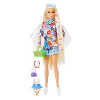 Barbie Extra Snodata con Lunghissimi Capelli Biondi con Cuoricini - Barbie