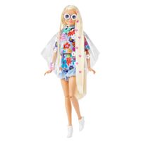Barbie Extra Snodata con Lunghissimi Capelli Biondi con Cuoricini - Barbie