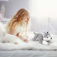 Peluche Husky sdraiato lungo 38 cm - FAO Schwarz