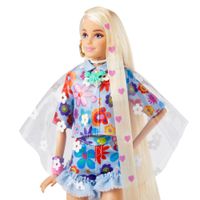 Barbie Extra Snodata con Lunghissimi Capelli Biondi con Cuoricini - Barbie