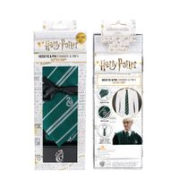 Cravatta deluxe Serpeverde con spilla - Harry Potter