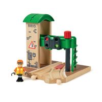 Brio doppio semaforo con operatore,set da 2 pezzi - Brio