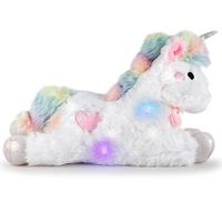 Unicorno di peluche con led e suoni 30 cm - FAO Schwarz