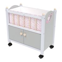 Letto con guardaroba in legno per bambole - Love Bebé