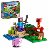 LEGO Minecraft l'agguato del creeper, con steve e 2 minifigure, 21177 - LEGO