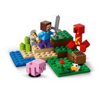 LEGO Minecraft l'agguato del creeper, con steve e 2 minifigure, 21177 - LEGO