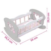 Lettino a dondolo in legno per bambole - Love Bebé