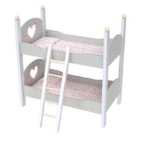 Letto a castello in legno per bambole - Love Bebé