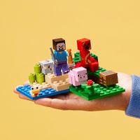 LEGO Minecraft l'agguato del creeper, con steve e 2 minifigure, 21177 - LEGO