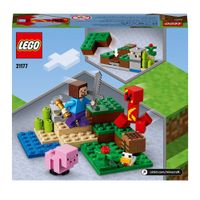 LEGO Minecraft l'agguato del creeper, con steve e 2 minifigure, 21177 - LEGO