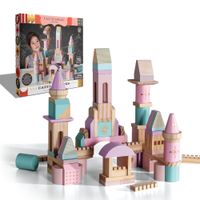 Castello di mattoncini in legno colorati da 75 pezzi - FAO Schwarz
