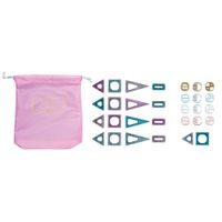 Set costruzioni magnetiche rosa da 43 pezzi - FAO Schwarz