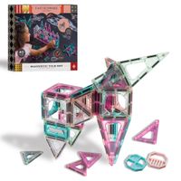 Set costruzioni magnetiche rosa da 43 pezzi - FAO Schwarz