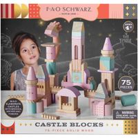 Castello di mattoncini in legno colorati da 75 pezzi - FAO Schwarz