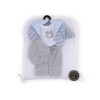 Completino casual con felpa grigio e azzurro per My FAO Doll 40cm - FAO Schwarz