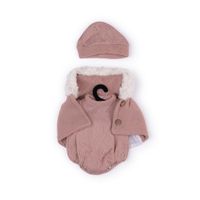 Completino in tricot rosa antico con mantella per My FAO Doll 40cm - FAO Schwarz