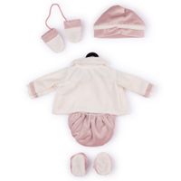 Completino in velour rosa e panna per My FAO Doll 40cm - FAO Schwarz
