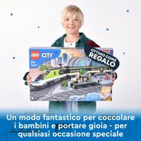 LEGO City 60337 Treno Passeggeri Espresso, con Locomotiva Telecomandata con Luci e Binari - LEGO