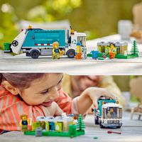 LEGO City 60386 Camion per il Riciclaggio dei Rifiuti, con 3 Bidoni Raccolta Differenziata - LEGO