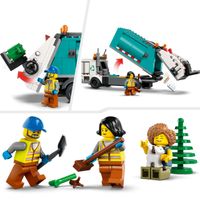 LEGO City 60386 Camion per il Riciclaggio dei Rifiuti, con 3 Bidoni Raccolta Differenziata - LEGO