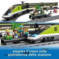 LEGO City 60337 Treno Passeggeri Espresso, con Locomotiva Telecomandata con Luci e Binari - LEGO