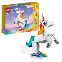 LEGO Creator 31140 Unicorno Magico con Arcobaleno, Set 3 in 1 con Animali - LEGO