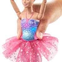 Barbie Dreamtopia Ballerina Magico Tutu, con luci scintillanti, coroncina e tutù rosa - Barbie
