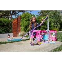 Barbie Camper Dei Sogni Playset con veicolo di 76,2 cm con ruote funzionanti, piscina, scivolo e oltre 60 accessori - Barbie