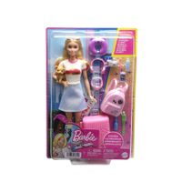 Barbie Set Da Viaggio Malibu, Bambola con cagnolino e valigie con rotelle incluse - Barbie