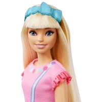 La Mia Prima Barbie, Bambola alta 34 cm  con abito rosa e borsetta a forma di cuore - Barbie