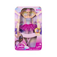 Barbie Dreamtopia Ballerina Magico Tutu, con luci scintillanti, coroncina e tutù rosa - Barbie