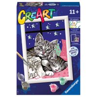 Creart Dolci Gattini, Serie E, Kit per dipingere con i numeri - Creart