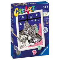 Creart Dolci Gattini, Serie E, Kit per dipingere con i numeri - Creart