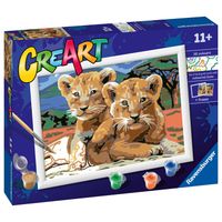 Creart Leoncini, Serie D, Kit per dipingere con i numeri - Creart