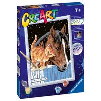 Creart Insoliti Amici, Serie D, Kit per dipingere con i numeri - Creart