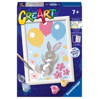Creart Coniglietto con Palloncini, Serie D, Kit per dipingere con i numeri - Creart