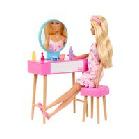 Set camera da letto di Barbie con pigiama, arredamento e accessori a tema - Barbie