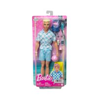 Ken con costume da bagno, abbigliamento da spiaggia, accessori e arredamento - Barbie
