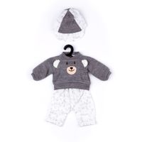Completo grigio con maglioncino, pantalone e cappellino con visiera per My FAO Doll 40 cm - FAO Schwarz