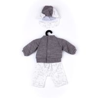 Completo grigio con maglioncino, pantalone e cappellino con visiera per My FAO Doll 40 cm - FAO Schwarz