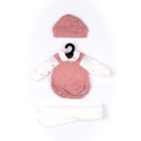 Salopette in tricot rosa antico per My FAO Doll 40 cm - FAO Schwarz