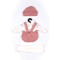 Salopette in tricot rosa antico per My FAO Doll 40 cm - FAO Schwarz