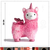 Peluche Llamacorn Rosa con Luci e Suoni, 38 cm - FAO Schwarz