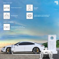 Porsche Taycan Turbo S RC con Luci LED e Stazione di Ricarica Sharper Image - Sharper Image