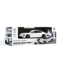 Porsche Taycan Turbo S RC con Luci LED e Stazione di Ricarica Sharper Image - Sharper Image