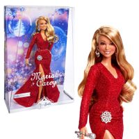 Barbie Signature Mariah Carey Natale 2023, con abito rosso e accessori argentati, da collezione - Barbie