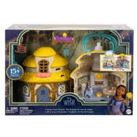 Disney Wish - Playset Portatile Casa Di Asha Di Rosas - Cottage a 2 Piani con Mini Bambola - Disney
