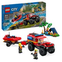 Lego City 60412 Fuoristrada Antincendio E Gommone Di Salvataggio - LEGO