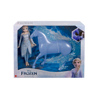 Elsa E Nook, Set Con Bambola Con Abito Azzurro e Cavallo acquatico - Disney Frozen - Disney